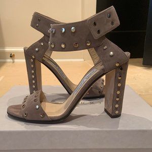 Jimmy Choo Grey Veto Sandal Size 37 1/2